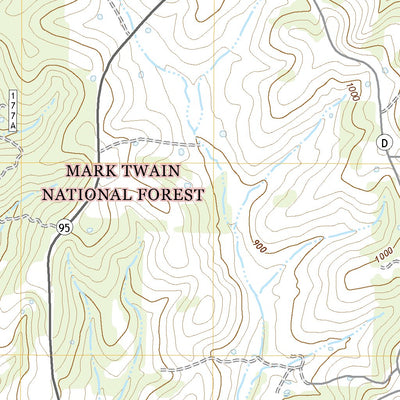 United States Geological Survey Thornfield, MO (2021, 24000-Scale) digital map