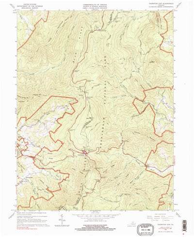 United States Geological Survey Thornton Gap, VA (1965, 24000-Scale) digital map