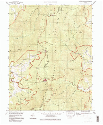 United States Geological Survey Thornton Gap, VA (1994, 24000-Scale) digital map