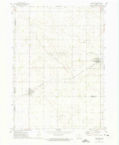 United States Geological Survey Thornton, IA (1972, 24000-Scale) digital map