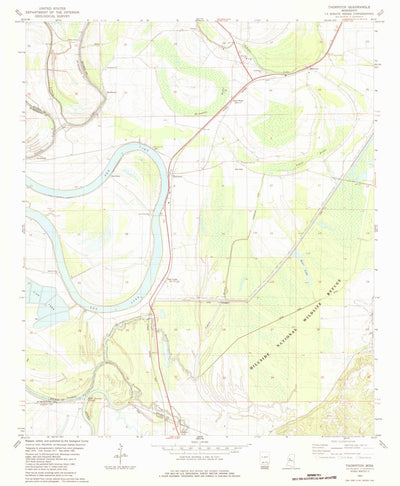 United States Geological Survey Thornton, MS (1982, 24000-Scale) digital map