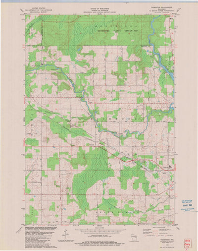 United States Geological Survey Thornton, WI (1982, 24000-Scale) digital map