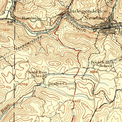 United States Geological Survey Thornton, WV (1926, 62500-Scale) digital map