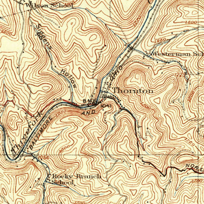 United States Geological Survey Thornton, WV (1926, 62500-Scale) digital map