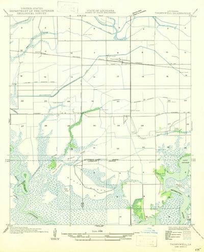 United States Geological Survey Thornwell, LA (1947, 31680-Scale) digital map