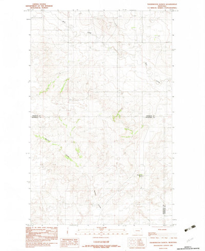United States Geological Survey Thornwood Ranch, MT (1983, 24000-Scale) digital map