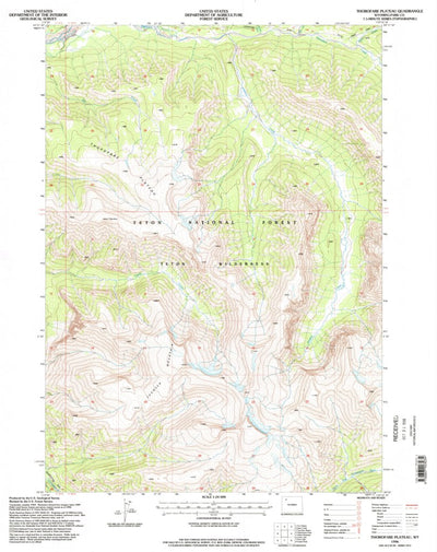 United States Geological Survey Thorofare Plateau, WY (1996, 24000-Scale) digital map