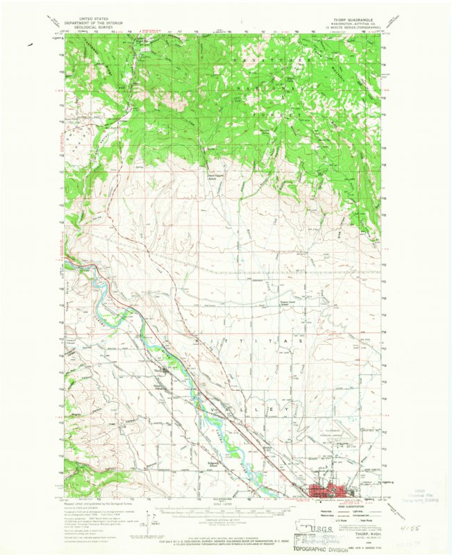 Thorp, WA (1958, 62500-Scale) Map by United States Geological Survey ...