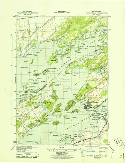 United States Geological Survey Thousand Island Park, NY (1943, 31680-Scale) digital map