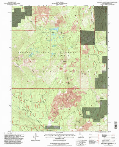 United States Geological Survey Thousand Lakes Valley, CA (1995, 24000-Scale) digital map