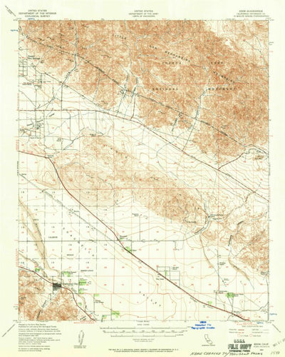 United States Geological Survey Thousand Palms, CA (1941, 62500-Scale) digital map