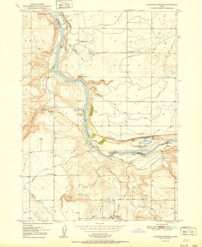 United States Geological Survey Thousand Springs, ID (1951, 24000-Scale) digital map