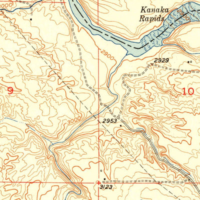 United States Geological Survey Thousand Springs, ID (1951, 24000-Scale) digital map