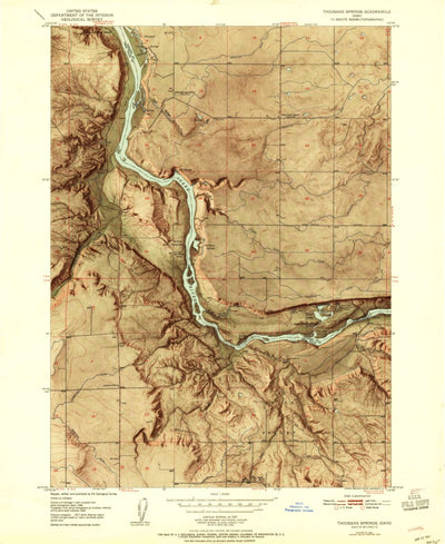 United States Geological Survey Thousand Springs, ID (1954, 24000-Scale) digital map