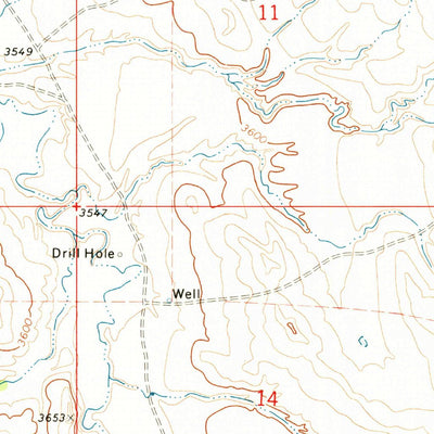 United States Geological Survey Three Bar Ranch, MT-WY (1970, 24000-Scale) digital map