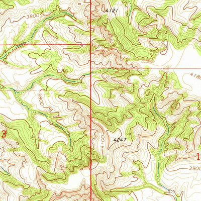 United States Geological Survey Three Bar Ranch, MT-WY (1970, 24000-Scale) digital map