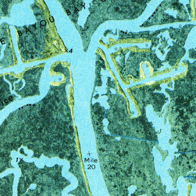 United States Geological Survey Three Bayou Bay, LA (1973, 24000-Scale) digital map