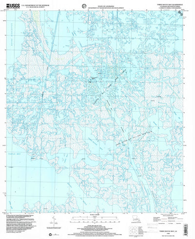United States Geological Survey Three Bayou Bay, LA (1998, 24000-Scale) digital map