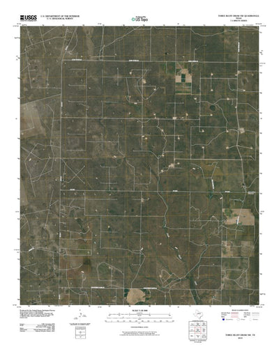 United States Geological Survey Three Bluff Draw SW, TX (2010, 24000-Scale) digital map