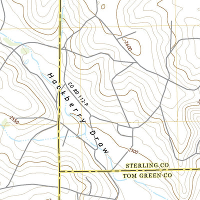 United States Geological Survey Three Bluff Draw, TX (2022, 24000-Scale) digital map