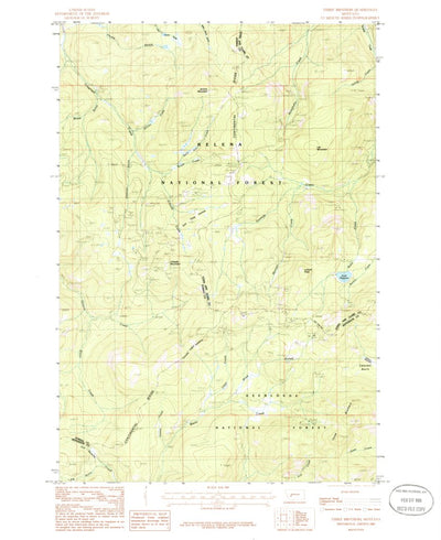 United States Geological Survey Three Brothers, MT (1985, 24000-Scale) digital map