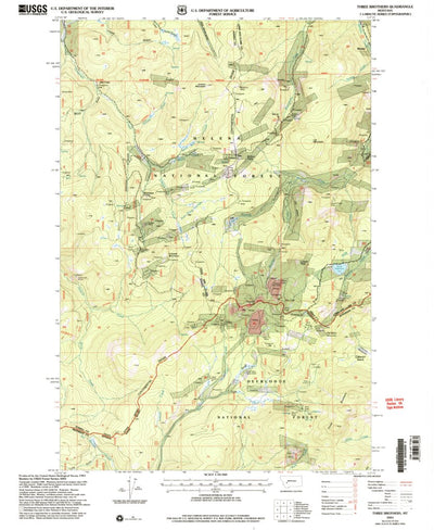United States Geological Survey Three Brothers, MT (2001, 24000-Scale) digital map