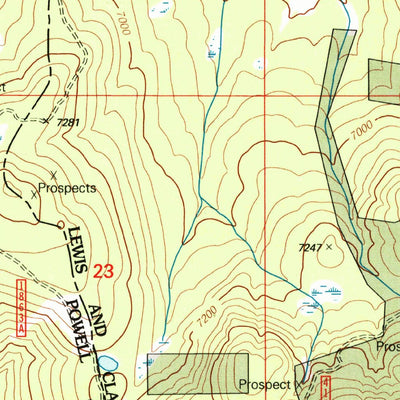 United States Geological Survey Three Brothers, MT (2001, 24000-Scale) digital map