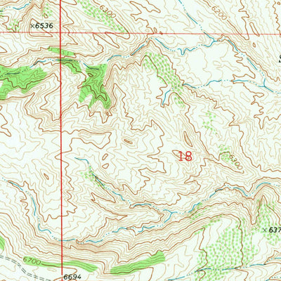 United States Geological Survey Three Buttes, WY (1968, 24000-Scale) digital map