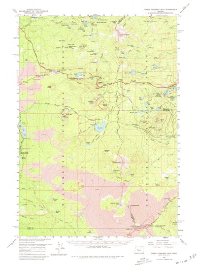 United States Geological Survey Three Fingered Jack, OR (1959, 62500-Scale) digital map