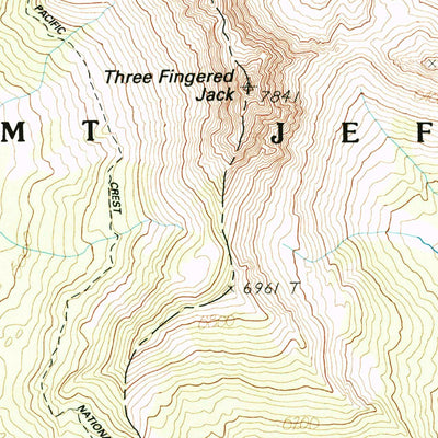 United States Geological Survey Three Fingered Jack, OR (1988, 24000-Scale) digital map