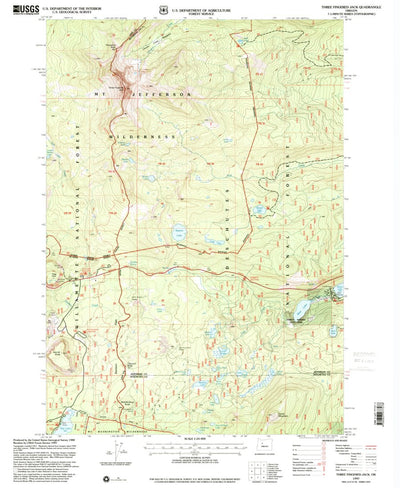 United States Geological Survey Three Fingered Jack, OR (1997, 24000-Scale) digital map