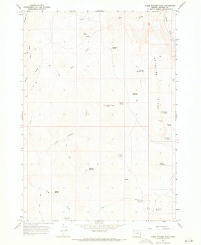 United States Geological Survey Three Fingers Rock, OR (1967, 24000-Scale) digital map