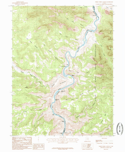 United States Geological Survey Three Fords Canyon, UT (1985, 24000-Scale) digital map