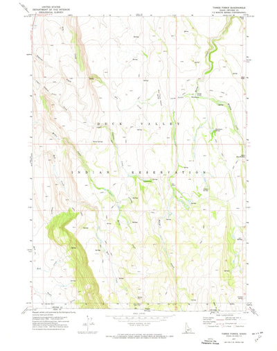 United States Geological Survey Three Forks, ID (1971, 24000-Scale) digital map