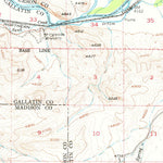 United States Geological Survey Three Forks, MT (1950, 62500-Scale) digital map