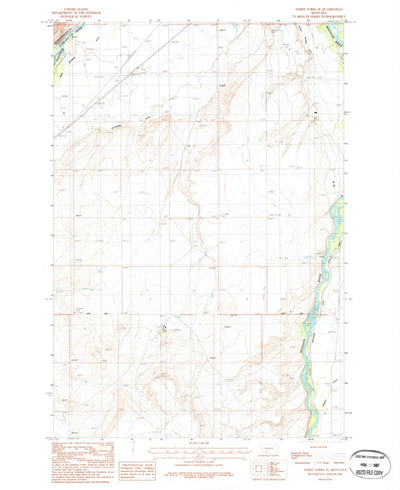 United States Geological Survey Three Forks SE, MT (1987, 24000-Scale) digital map