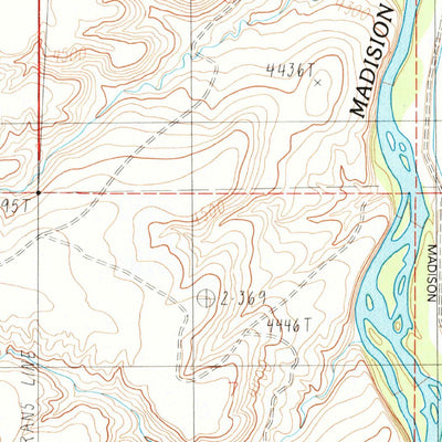 United States Geological Survey Three Forks SE, MT (1987, 24000-Scale) digital map