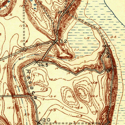 United States Geological Survey Three Islands, TX (1929, 24000-Scale) digital map