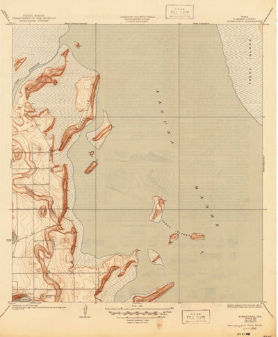 United States Geological Survey Three Islands, TX (1935, 31680-Scale) digital map