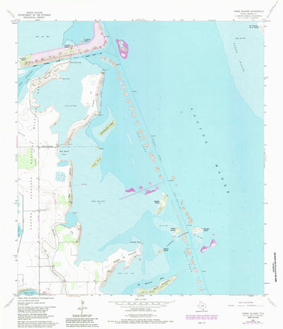 United States Geological Survey Three Islands, TX (1954, 24000-Scale) digital map