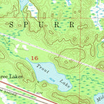 United States Geological Survey Three Lakes, MI (1956, 24000-Scale) digital map