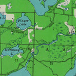 United States Geological Survey Three Lakes, WI (1938, 48000-Scale) digital map