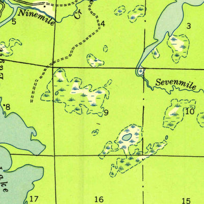 United States Geological Survey Three Lakes, WI (1945, 48000-Scale) digital map