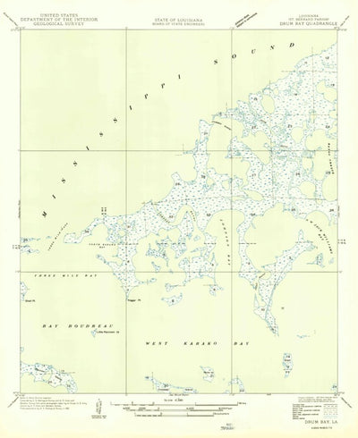 United States Geological Survey Three Mile Bay, LA (1949, 31680-Scale) digital map