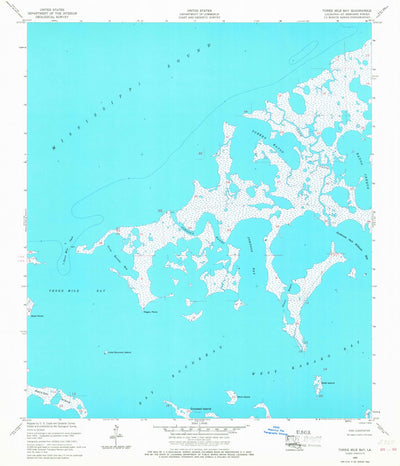 United States Geological Survey Three Mile Bay, LA (1955, 24000-Scale) digital map