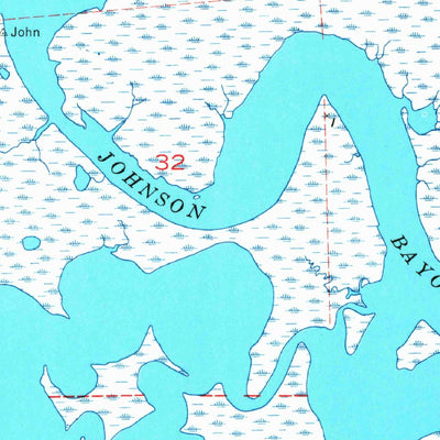 United States Geological Survey Three Mile Bay, LA (1955, 24000-Scale) digital map
