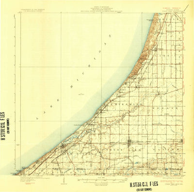 Three Oaks, Mi-in (1930, 62500-scale) Map By United States Geological 