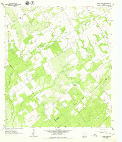 United States Geological Survey Three Oaks, TX (1961, 24000-Scale) digital map