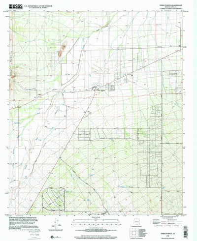 United States Geological Survey Three Points, AZ (1996, 24000-Scale) digital map