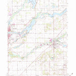 United States Geological Survey Three Rivers East, MI (1972, 24000-Scale) digital map